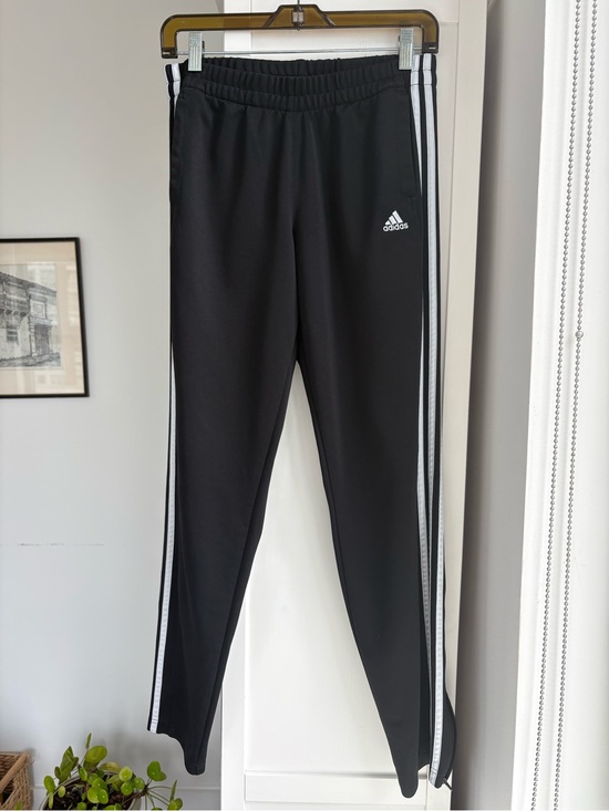 adidas Pants - Adidas Women’s Black Track Pants with Zippers at Ankle Athleisure Sporty Size M